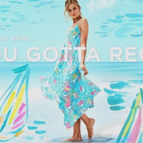 Lilly Pulitzer Dresses & Skirts - Lilly Pulitzer RARE Rylan Silk Maxi Dress In You Gotta Regatta Multi Sz M